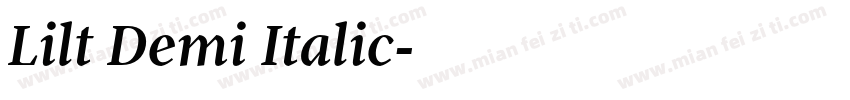Lilt Demi Italic字体转换